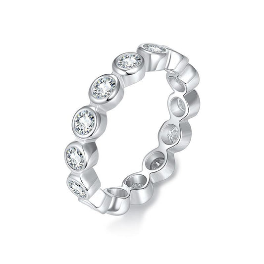 925 Silver Breaking Cocoon Ring | Moissanite or CZ