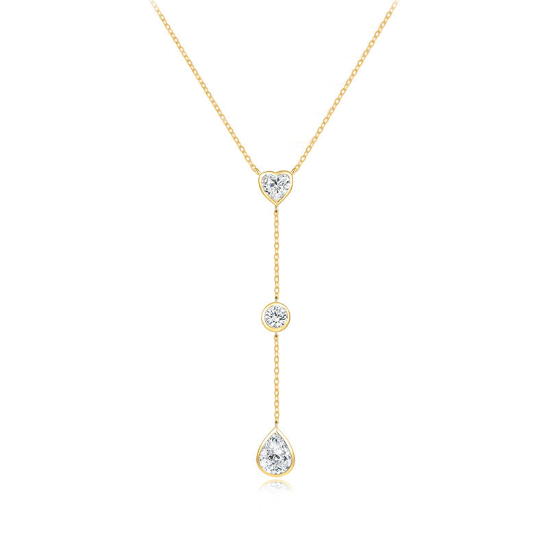 925 Silver Bezel Set Lock Necklace | Moissanite or CZ | Wholesale