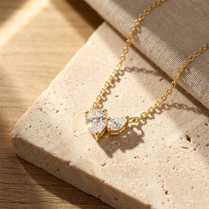 925 Silver Niche Heart Necklace | Moissanite or CZ | Wholesale