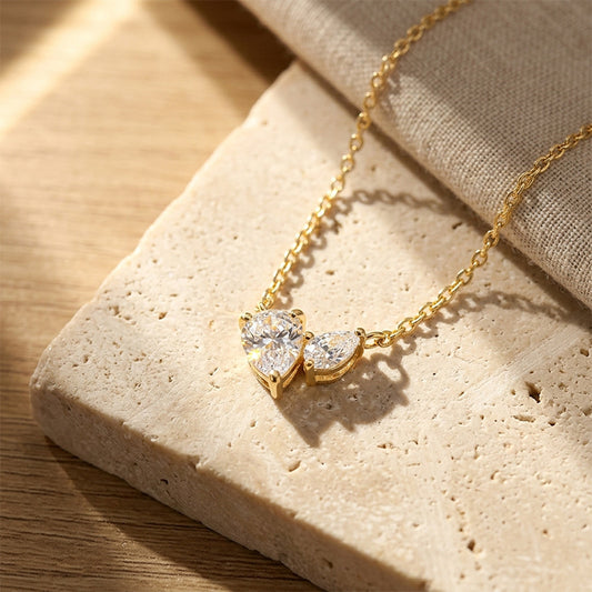 925 Silver Niche Heart Necklace | Moissanite or CZ | Wholesale