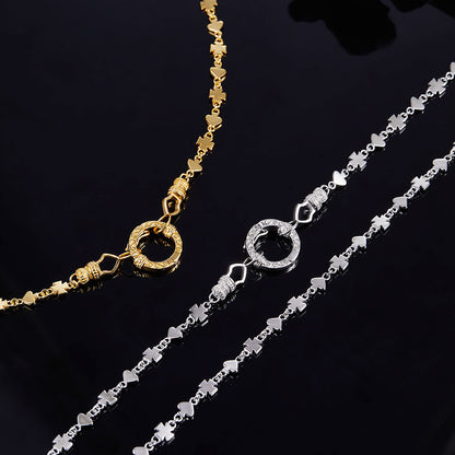 925 Silver Ring Lock Necklace | Moissanite or CZ | Wholesale
