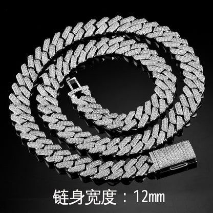 925 Silver European American Cuban Necklace | Moissanite or CZ | Wholesale
