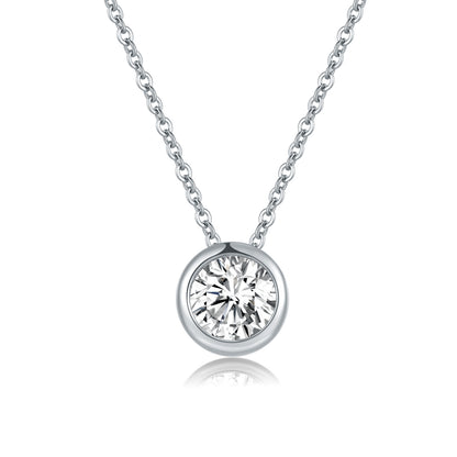 925 Silver European American Lock Necklace | Moissanite or CZ | Wholesale