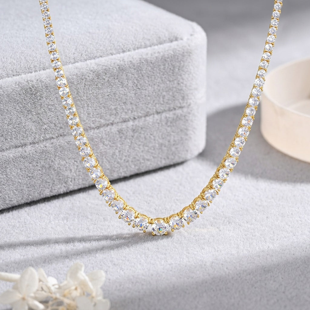 925 Silver Fashion Hip-Hop Necklace | Moissanite or CZ | Wholesale