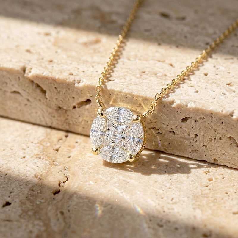 925 Silver Luxury Lock Necklace | Moissanite or CZ | Wholesale