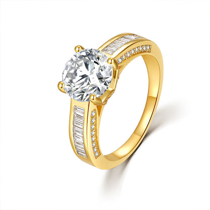 925 Silver Closed 2CT Ring | Moissanite or CZ