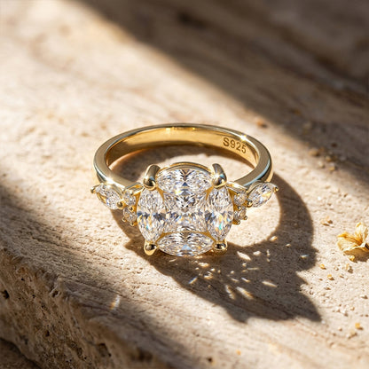 925 Silver 4-Prong Band Ring | Moissanite or CZ