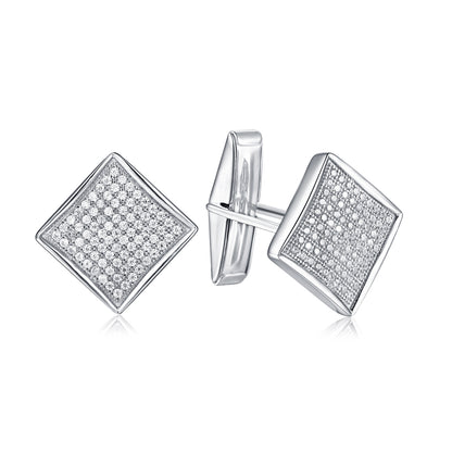 Custom Men's Stud Earrings 4 | Silver / Copper / 18K Gold | White / Gold / Rose Gold | MOQ 30 | Wholesale Men's Jewelry | Bo Cheng Jewelry