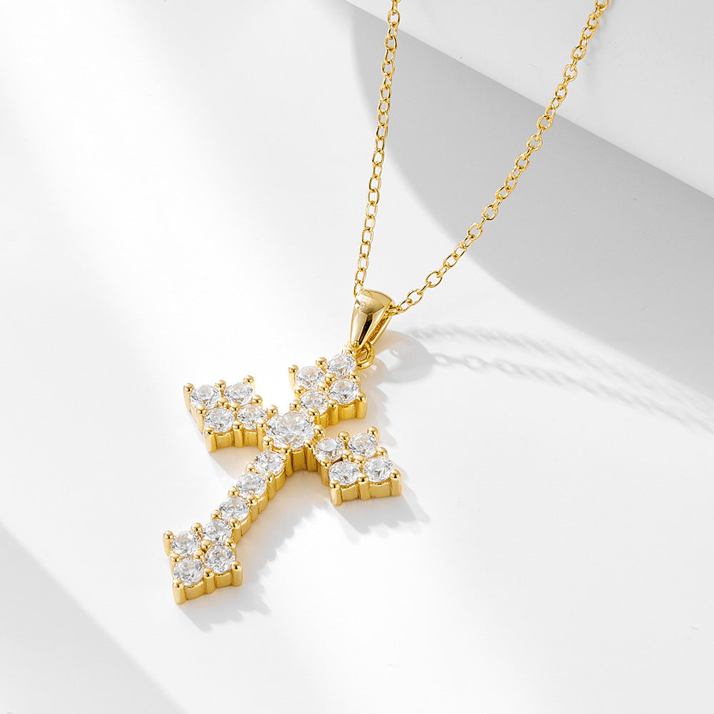 European and American Cross-border Pendant Sterling Silver Necklace Women's Personalized Hip-hop Ret
