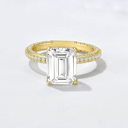 Wholesale 925 Sterling Silver Zircon Ring Set Geometric