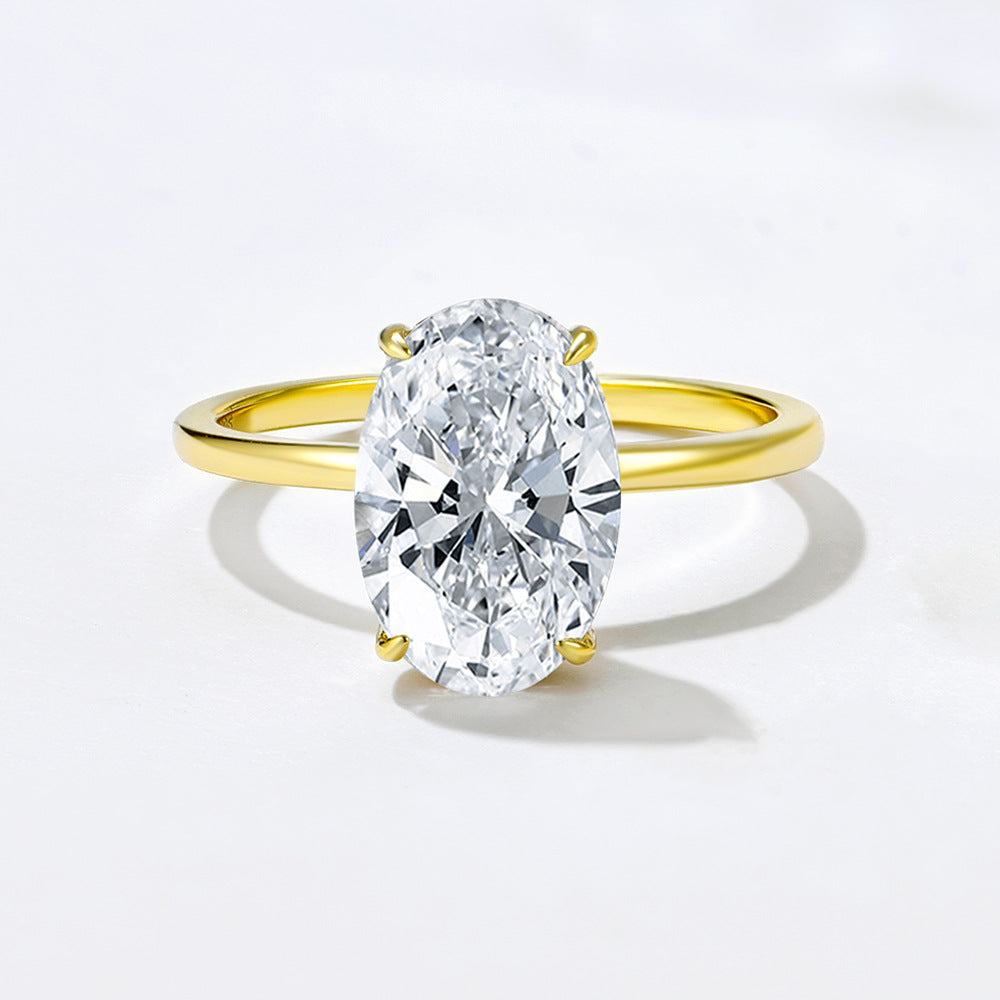 Wholesale 925 Sterling Silver Ice Flower Cut Zircon Ring Set Light Luxury Floral Design