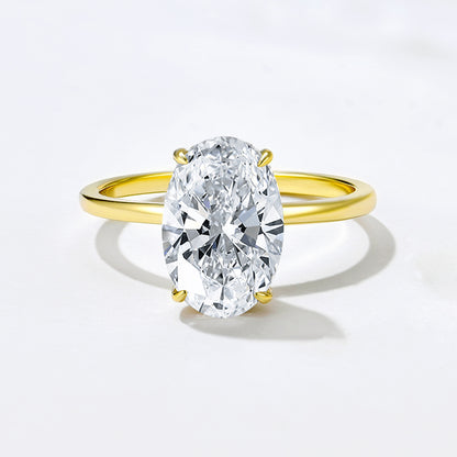 Wholesale 925 Sterling Silver Ice Flower Cut Zircon Ring Set Light Luxury Floral Design