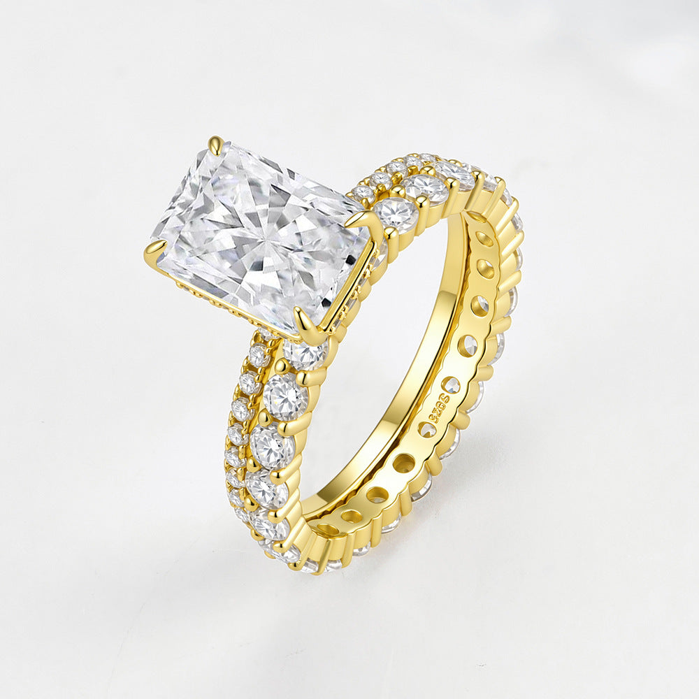 Wholesale 925 Sterling Silver Zircon Ring Ins Style Niche Design