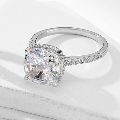 Wholesale 925 Sterling Silver A Zircon Wedding Combination European Ring