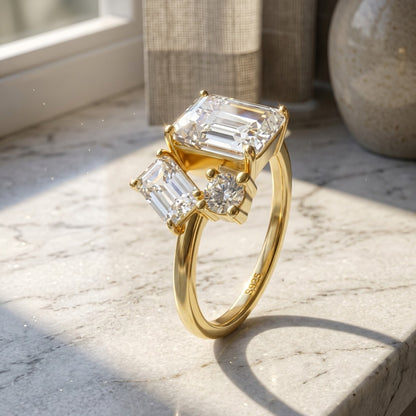 925 Silver Guardian Closed Ring | Moissanite or CZ