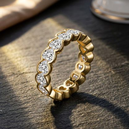 925 Silver Heart-Shaped Ring | Moissanite or CZ