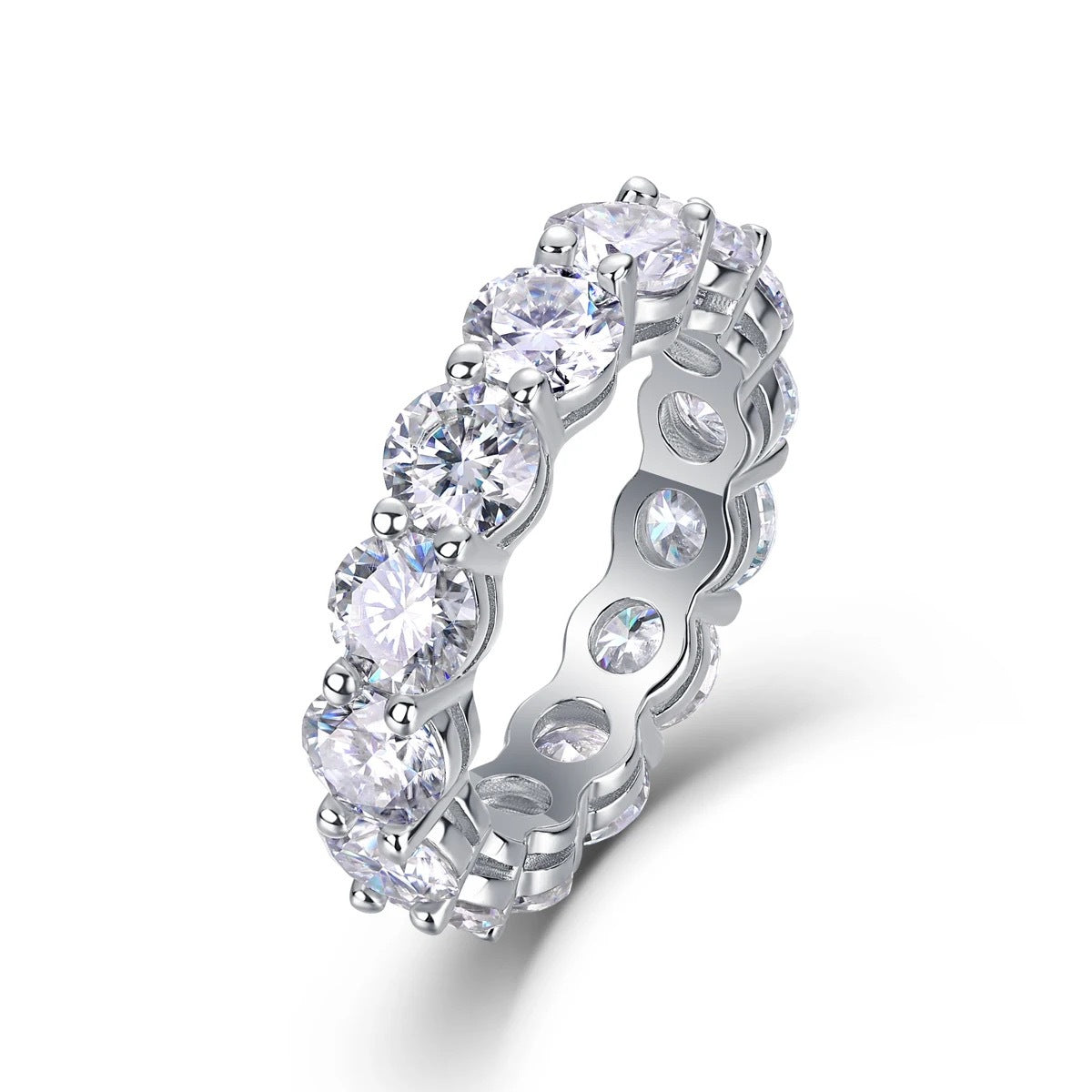 925 Silver 4mm Closed Band Ring | Moissanite or CZ