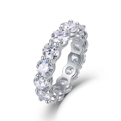 925 Silver 4mm Closed Band Ring | Moissanite or CZ