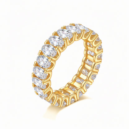 925 Silver 3.5mm Oval Ring | Moissanite or CZ
