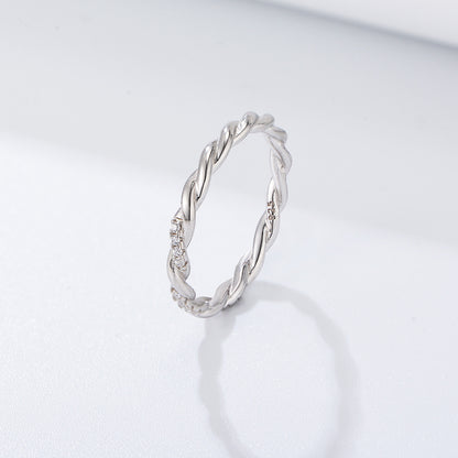 Wholesale 925 Sterling Silver Zircon Ring Niche Design Light Luxury