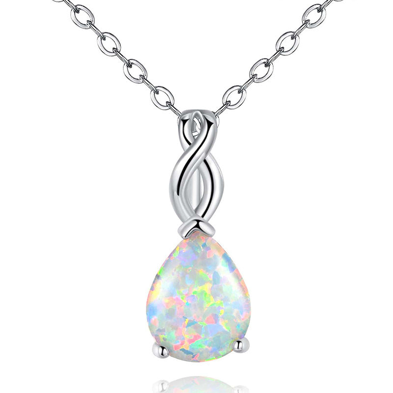 Kyocera White Fire Opal Pendant Necklace |Wholesale Opal Jewelry | Bo Cheng Jewelry