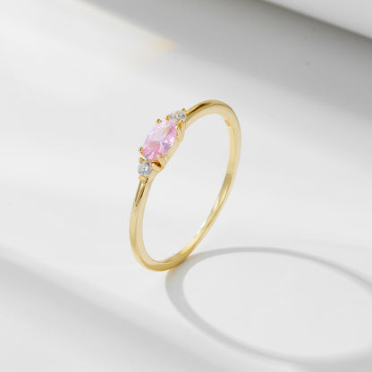 Wholesale 925 Sterling Silver Zircon Ring Ins Style Light Luxury
