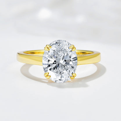 Wholesale 925 Sterling Silver Zircon Ring Oval Shape