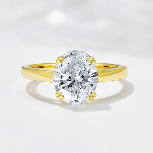 Wholesale 925 Sterling Silver Zircon Ring Oval Shape