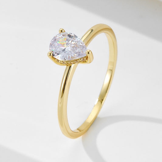 Wholesale 925 Sterling Silver Zircon Ring Classic Style