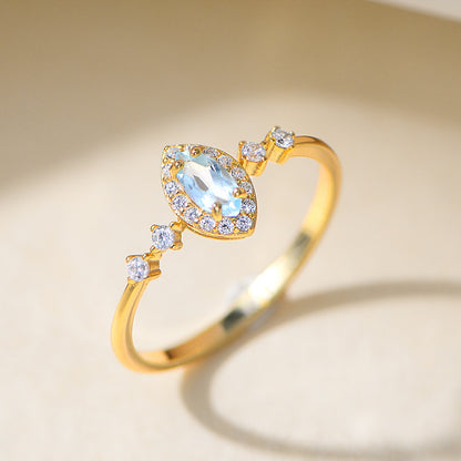Wholesale 925 Sterling Silver Zircon Ring Light Luxury