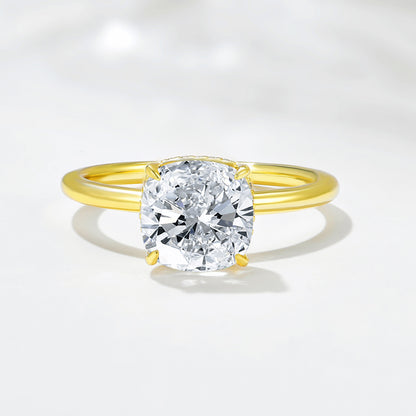 Wholesale 925 Sterling Silver Ice Flower Cut Zircon Ring Floral Design