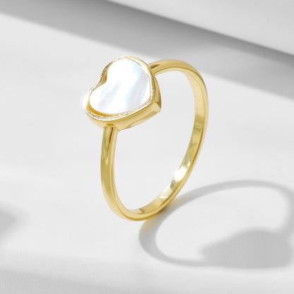 Wholesale 925 Sterling Silver Heart Zircon Ring Ins Style Elegant Style