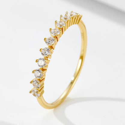 Wholesale 925 Sterling Silver Zircon Ring Light Luxury