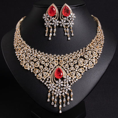 Vintage Water Drop Flower Earrings 18K Gold Plated Wholesale