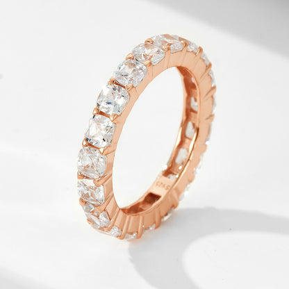 Wholesale 925 Sterling Silver A Zircon Wedding Combination European Ring