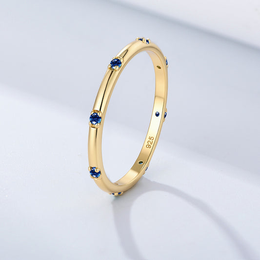 Wholesale 925 Sterling Silver Zircon Ring Ins Style Simple Style