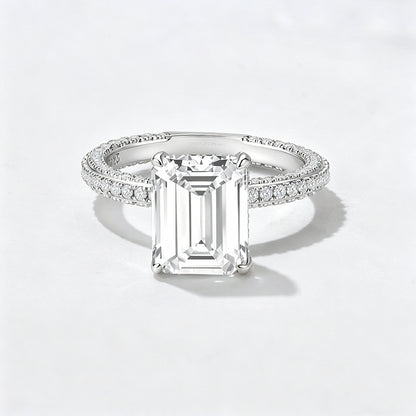 Wholesale 925 Sterling Silver Zircon Ring Set Geometric
