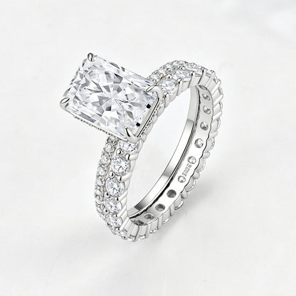Wholesale 925 Sterling Silver Zircon Ring Ins Style Niche Design