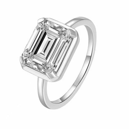 925 Silver Golden Simple Ring | Moissanite or CZ