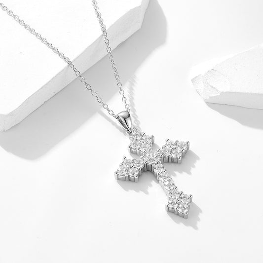 European and American Cross-border Pendant Sterling Silver Necklace Women's Personalized Hip-hop Ret