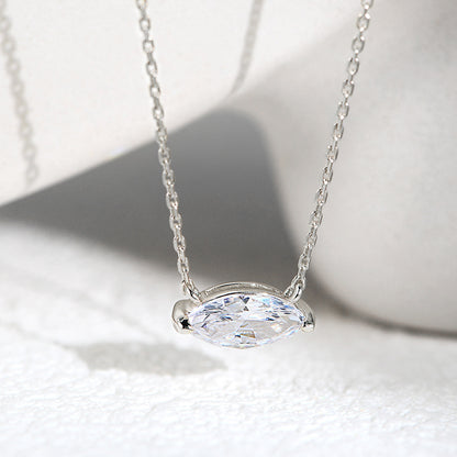 European and American Cross-Border Fashion Hot New Product S925 Sterling Silver Marquise Zircon Pend