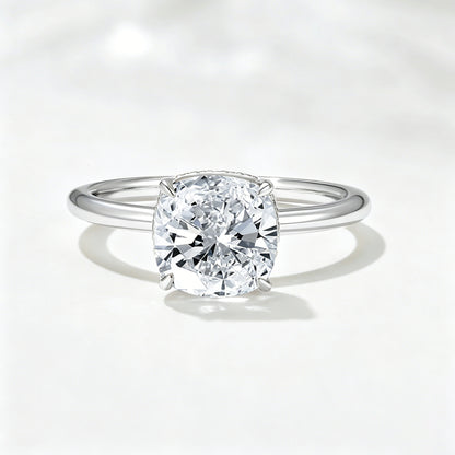 Wholesale 925 Sterling Silver Ice Flower Cut Zircon Ring Floral Design