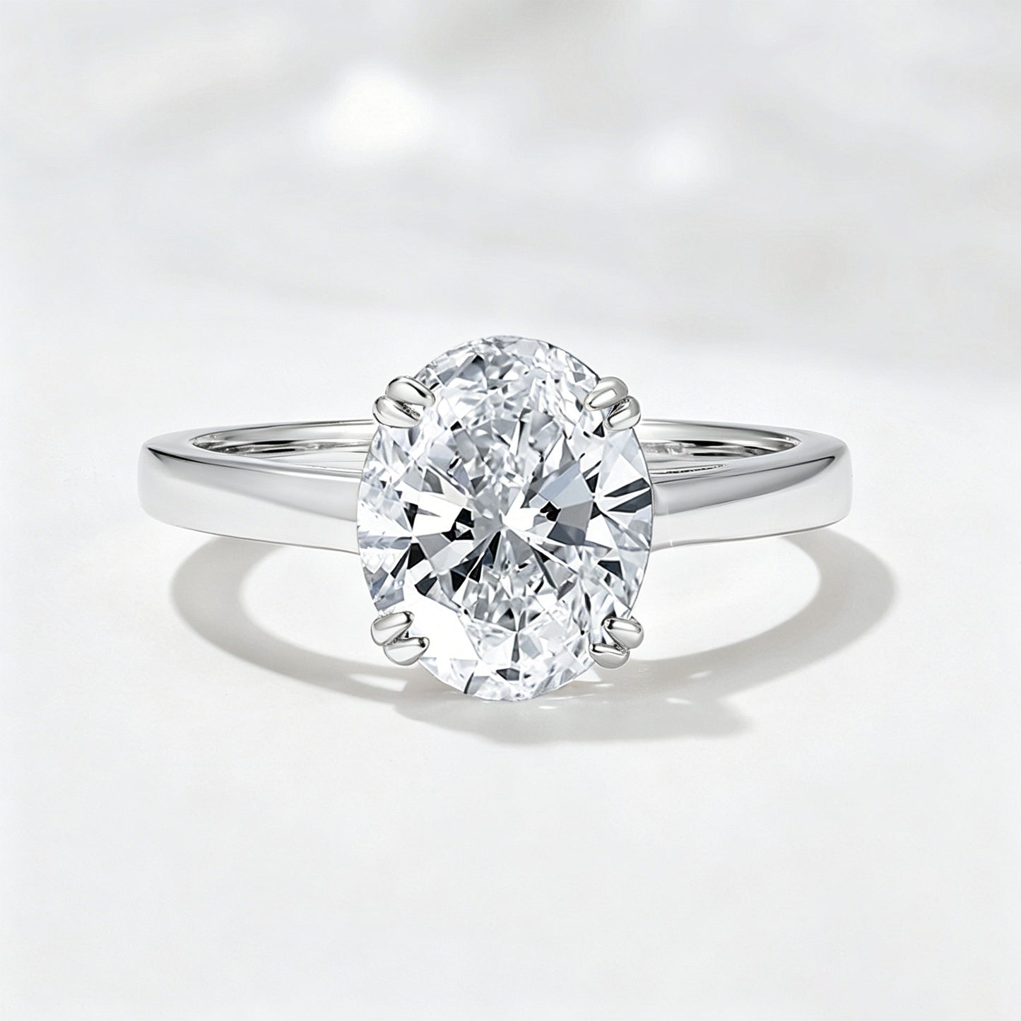 Wholesale 925 Sterling Silver Zircon Ring Oval Shape
