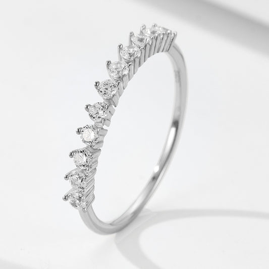 Wholesale 925 Sterling Silver Zircon Ring Light Luxury