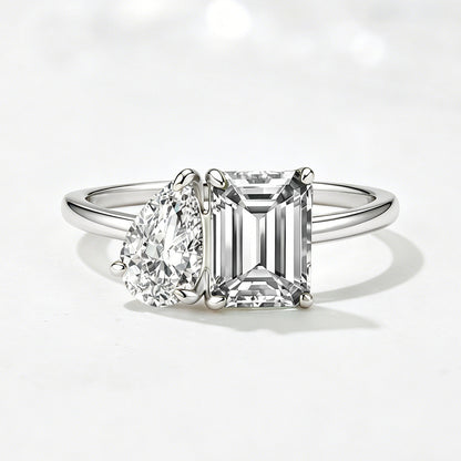 Wholesale 925 Sterling Silver Zircon Ring Niche Design Geometric