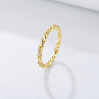 Wholesale 925 Sterling Silver Zircon Ring Niche Design Light Luxury