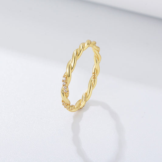 Wholesale 925 Sterling Silver Zircon Ring Niche Design Light Luxury