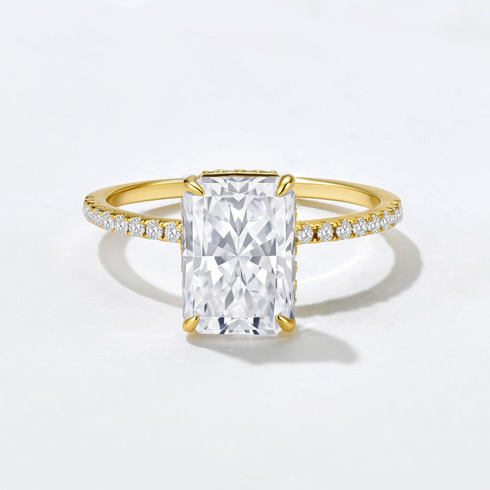Wholesale 925 Sterling Silver Zircon Ring Ins Style Niche Design