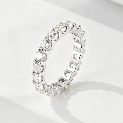 Wholesale 925 Sterling Silver Zircon Ring Simple Style
