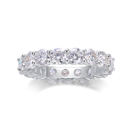 925 Silver 4mm Closed Band Ring | Moissanite or CZ